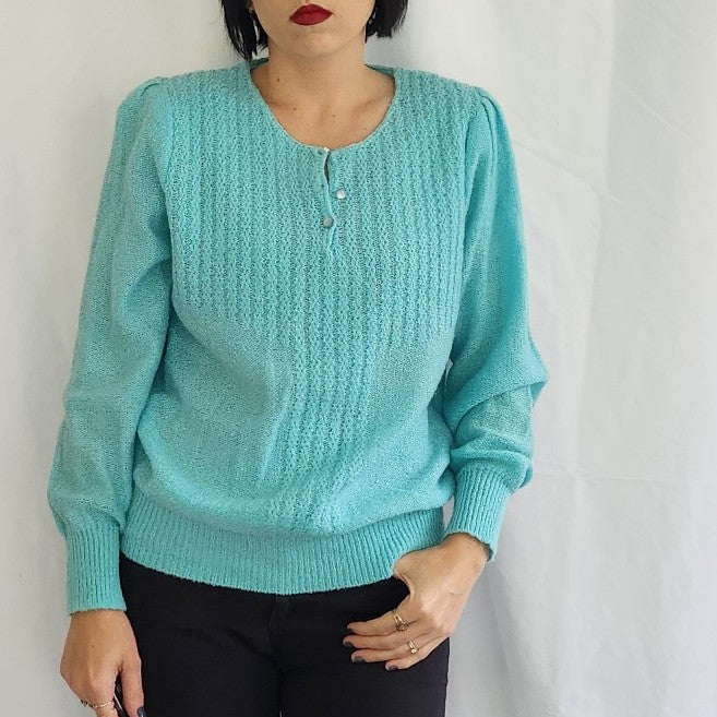 80s/90s Robin's Egg Blue Sweater