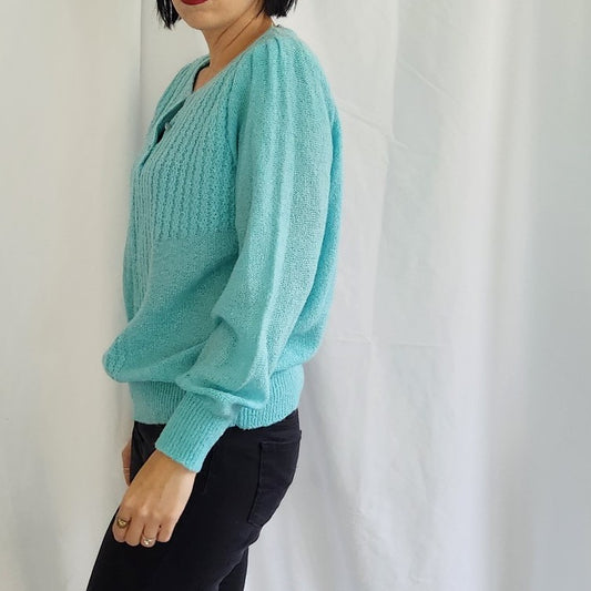 80s/90s Robin's Egg Blue Sweater