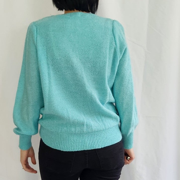 80s/90s Robin's Egg Blue Sweater
