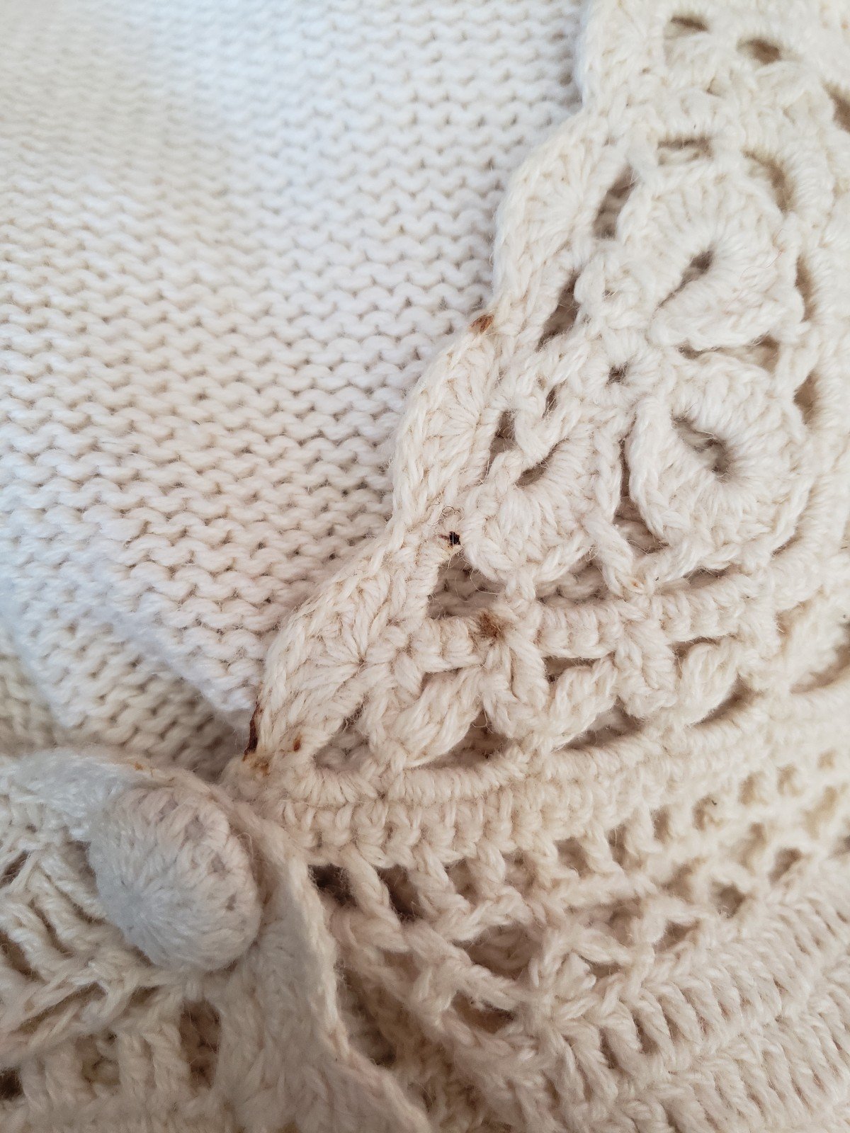 90s Beige Crochet Vest