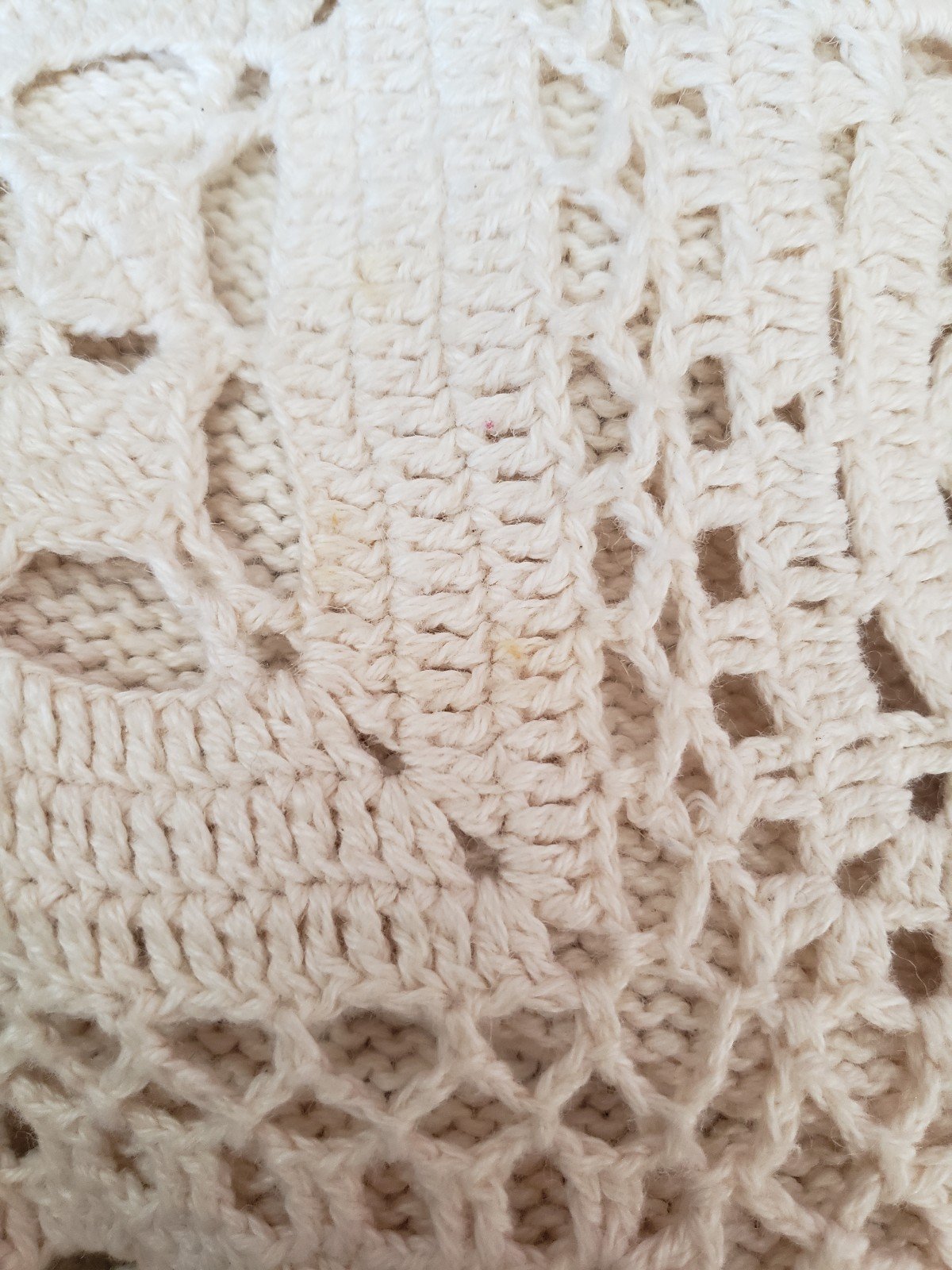 90s Beige Crochet Vest