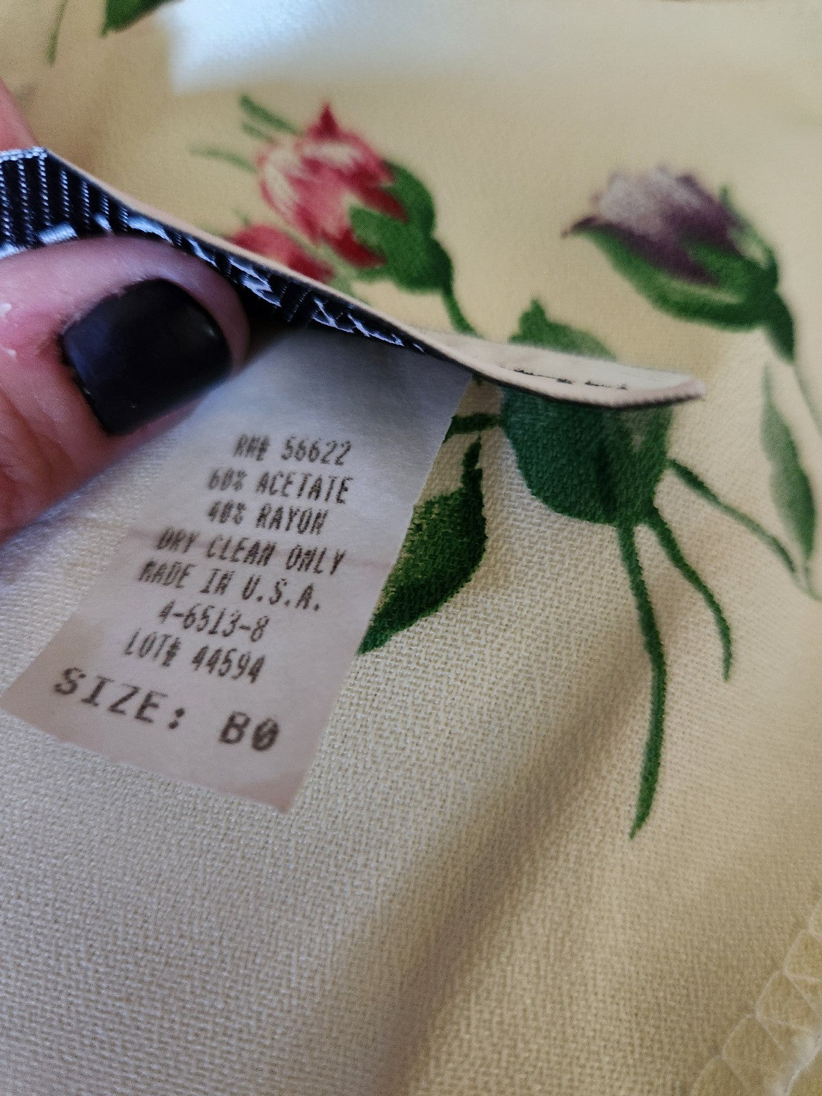90s Cream Floral Sheath Dress
