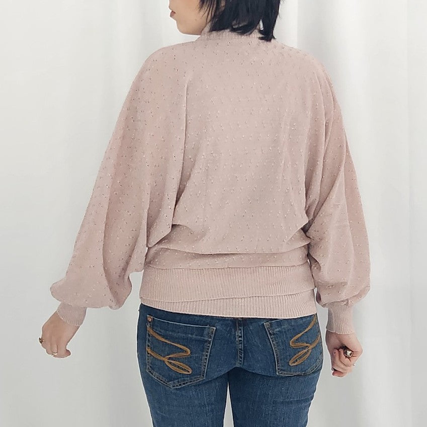 70s Deadstock Pink and Silver Sweater Set