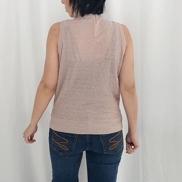 70s Deadstock Pink and Silver Sweater Set