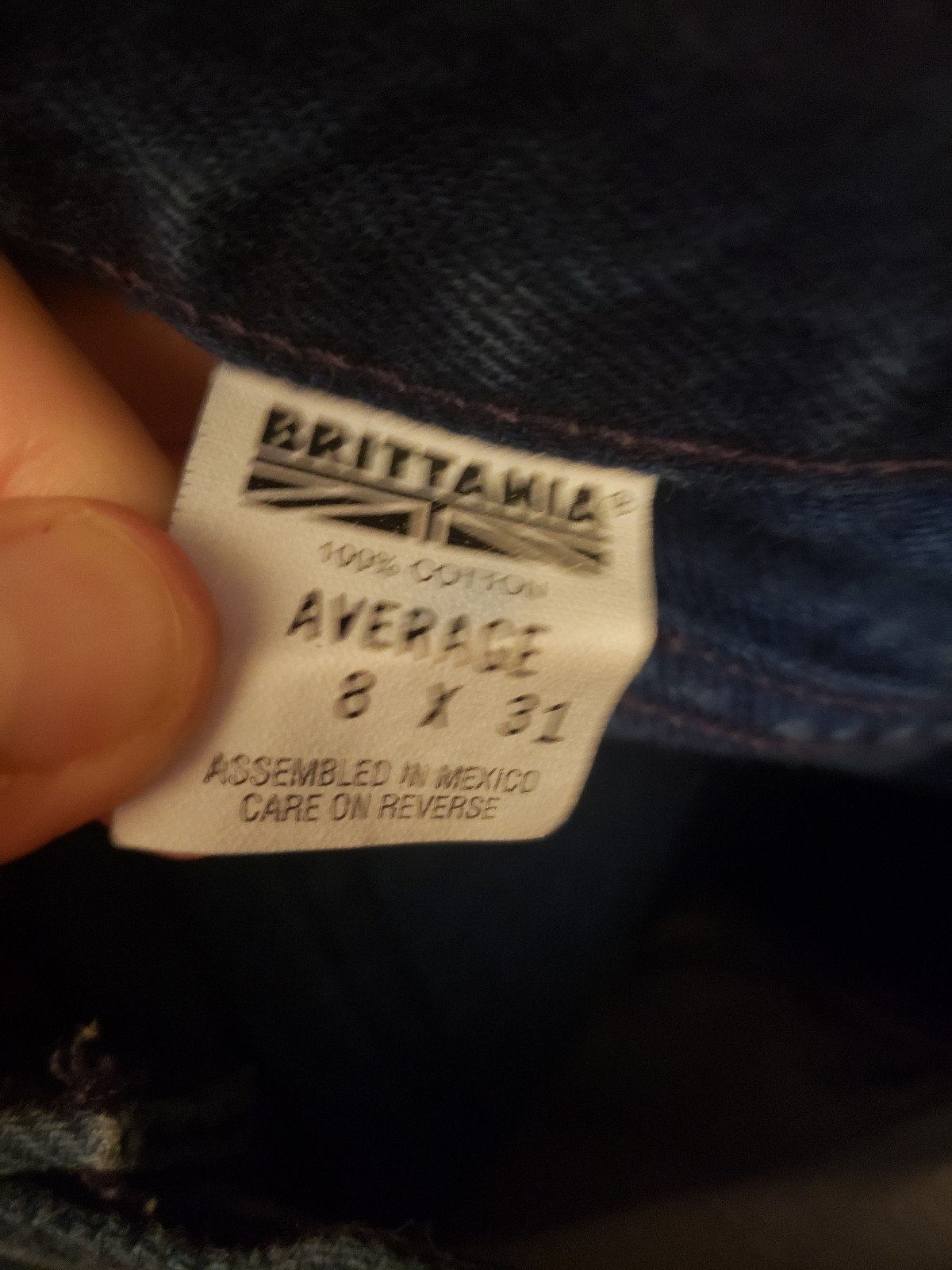 90s Britania Dark Wash Mom Jeans