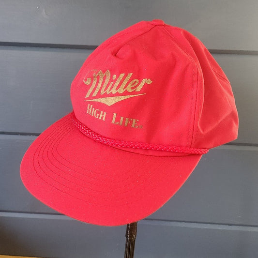 80s/90s Red and Gold Miller High Life Snapback