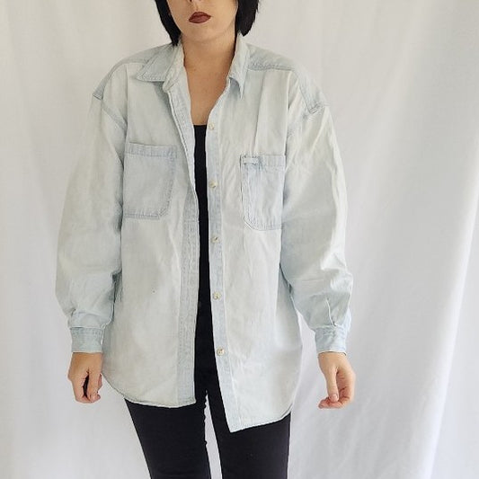 90s Eddie Bauer Denim Button Down Shirt