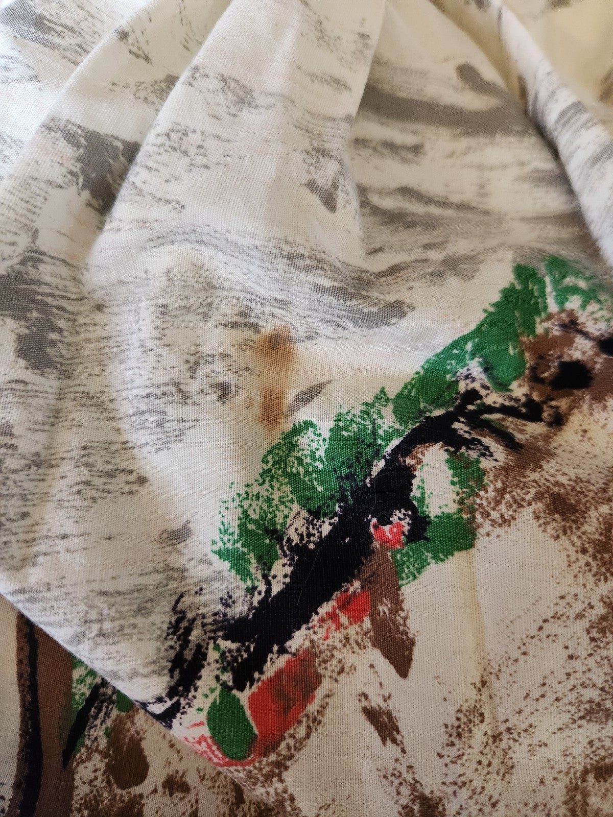 60s Boat Print Novelty Full Skirt