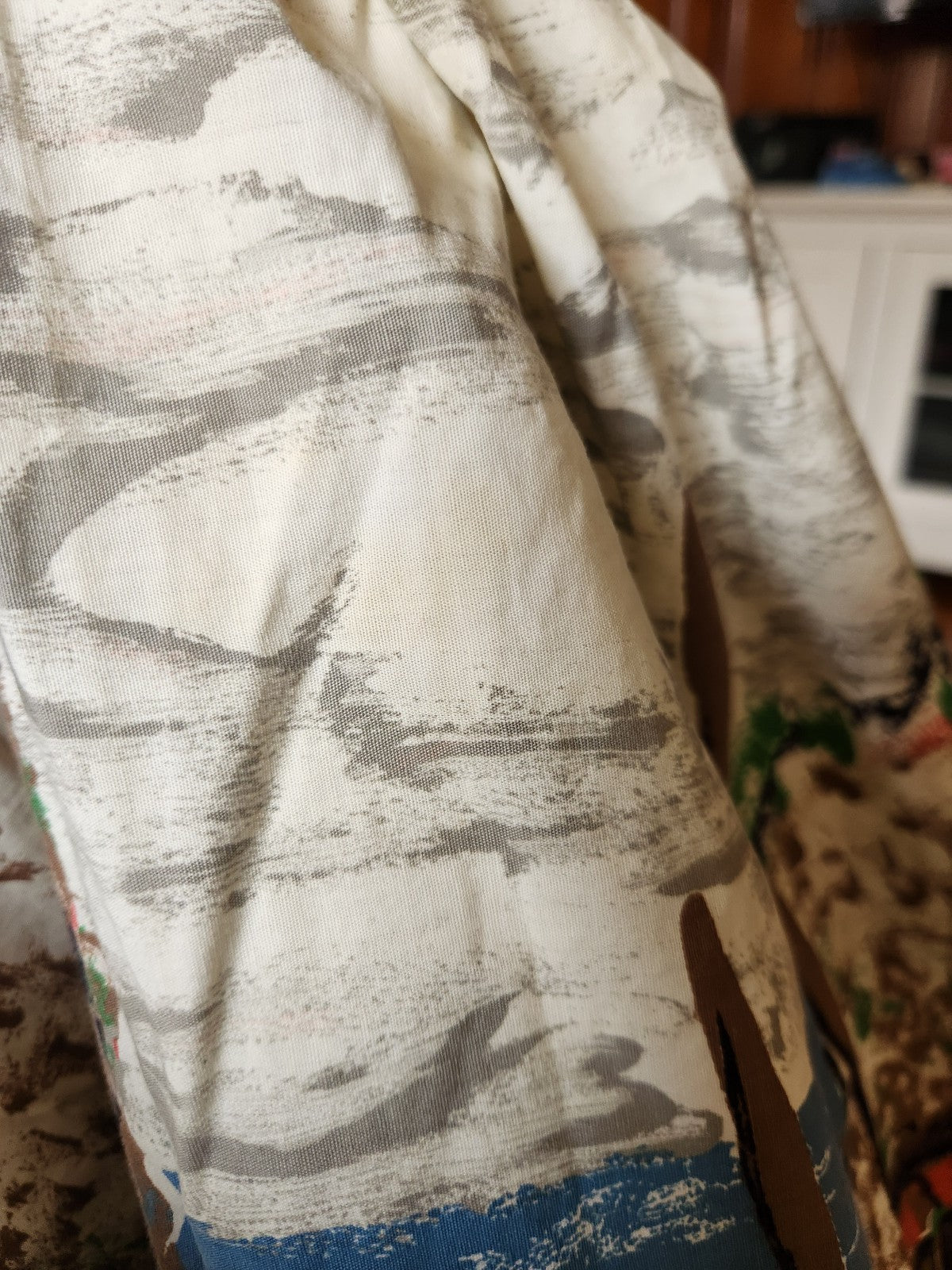 60s Boat Print Novelty Full Skirt