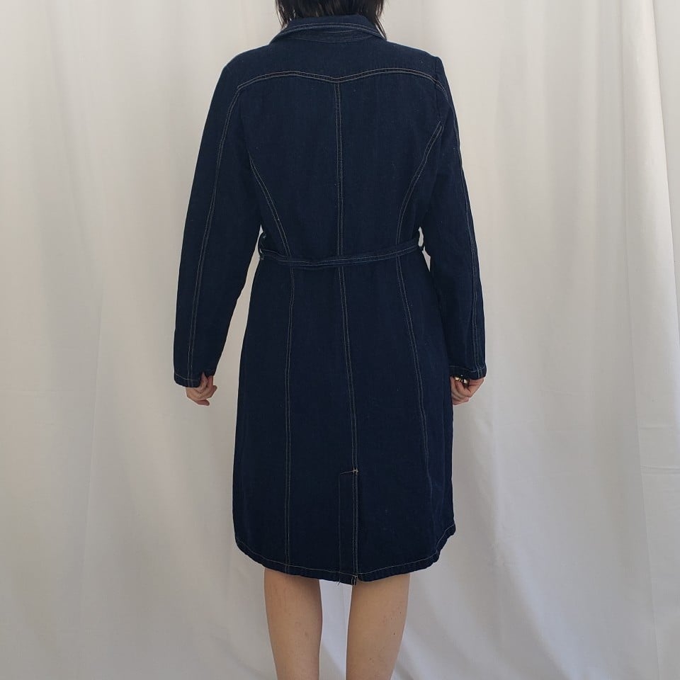 Y2K Denim Long Sleeve Dress