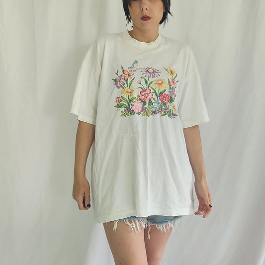 90s Floral Grandmacore Tee