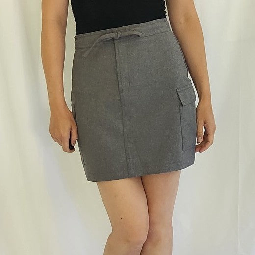 Y2K Gray Cargo Miniskirt