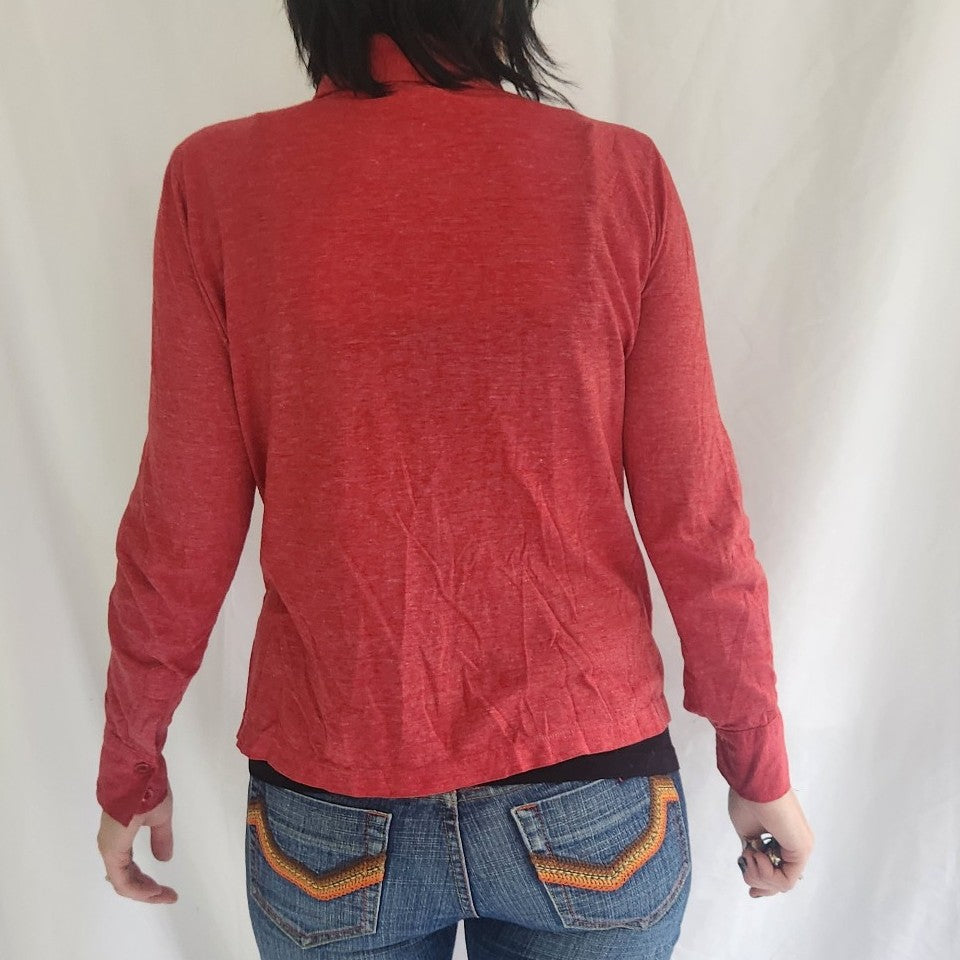 70s Red Button Down Shirt