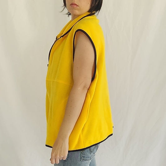 Y2K Yellow Fleece Vest