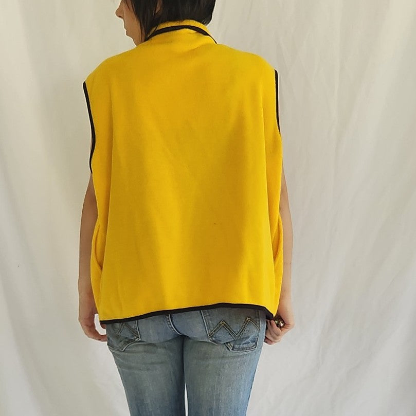 Y2K Yellow Fleece Vest