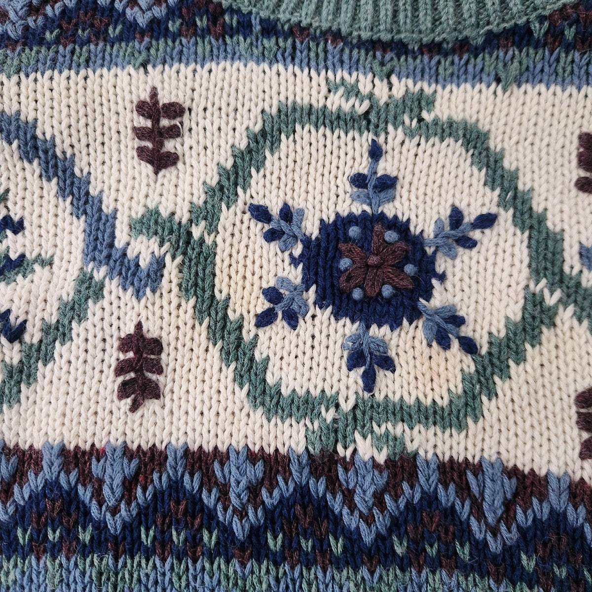 90s Cross Country Skiing Themed Sweater