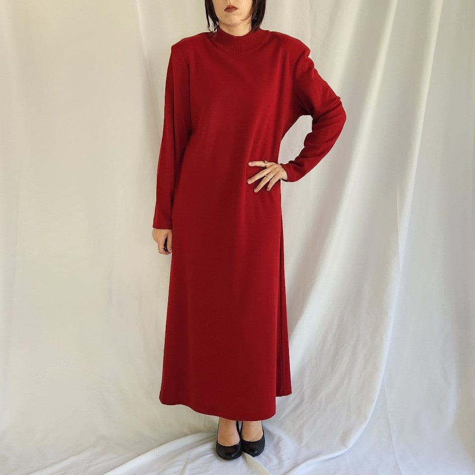 90s Red Sweater Dress