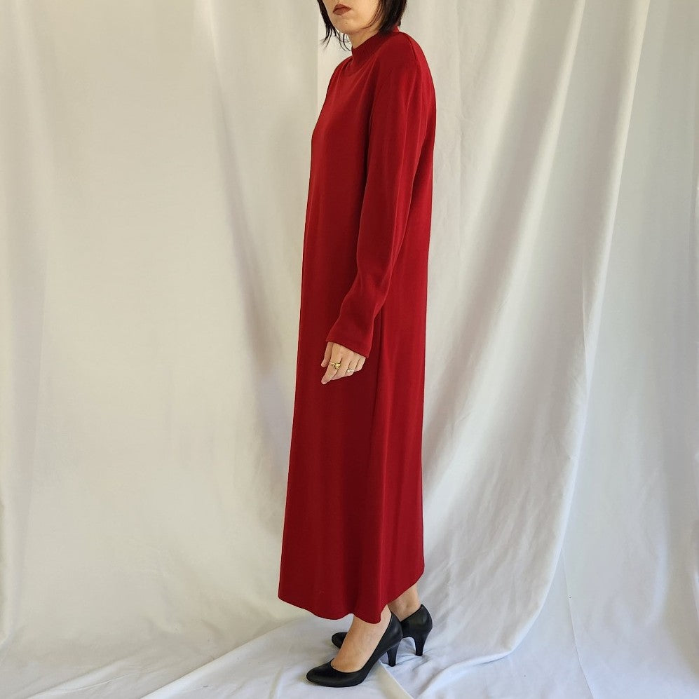 90s Red Sweater Dress