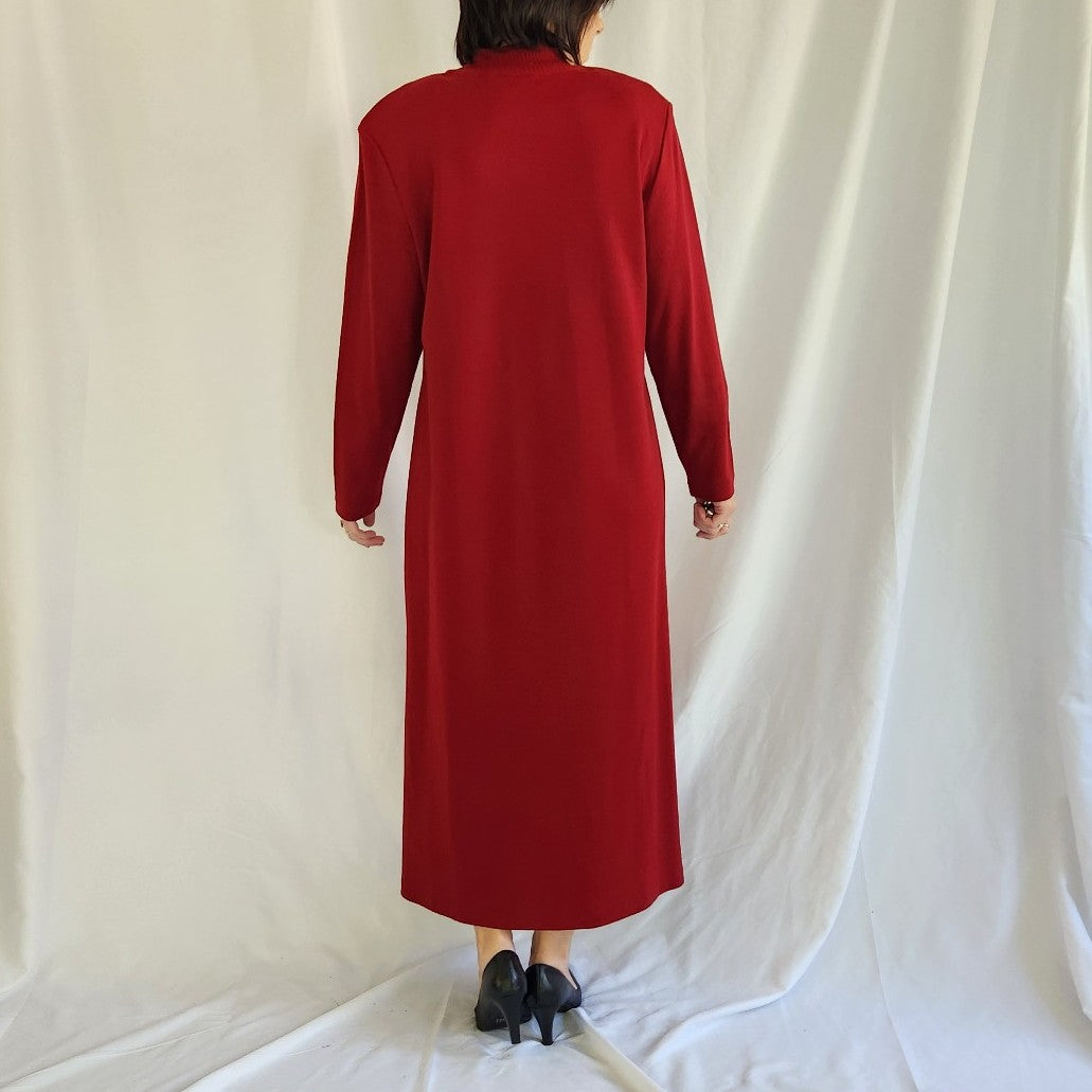90s Red Sweater Dress