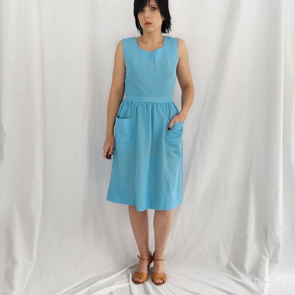 60s/70s Blue Waitress Uniform