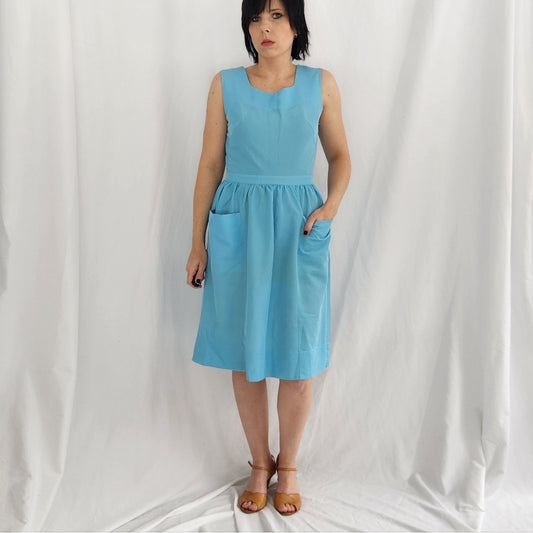 60s/70s Blue Waitress Uniform