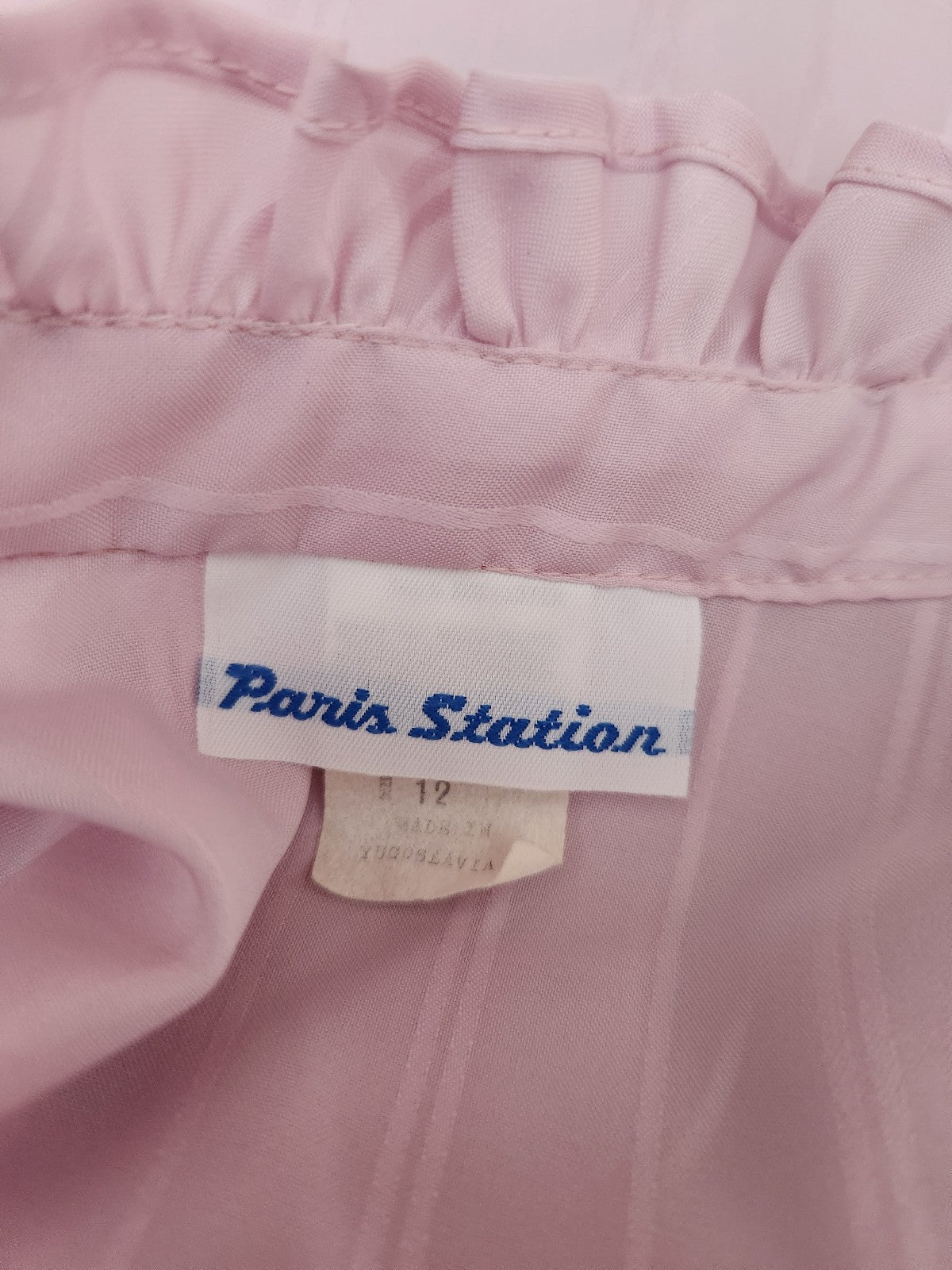 80s Pink Frilly Blouse