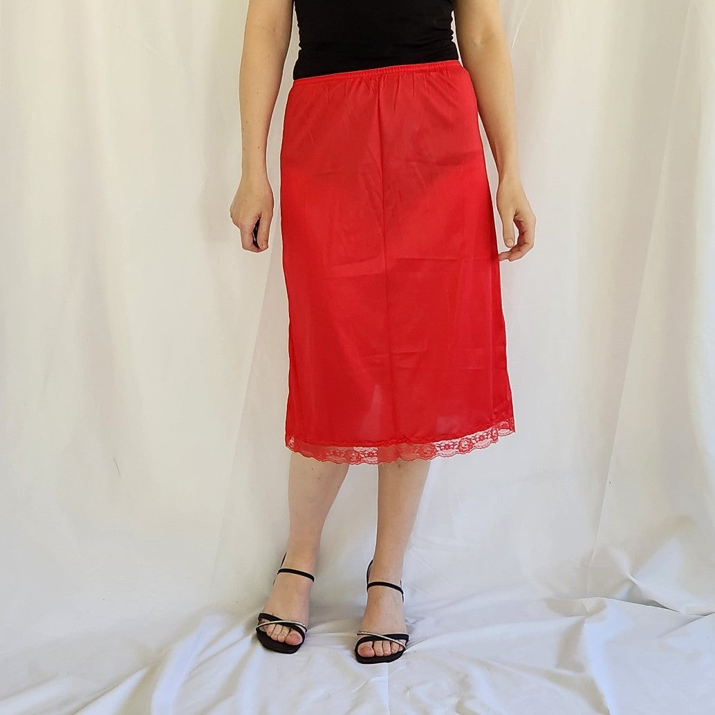 Vintage Red Half Slip