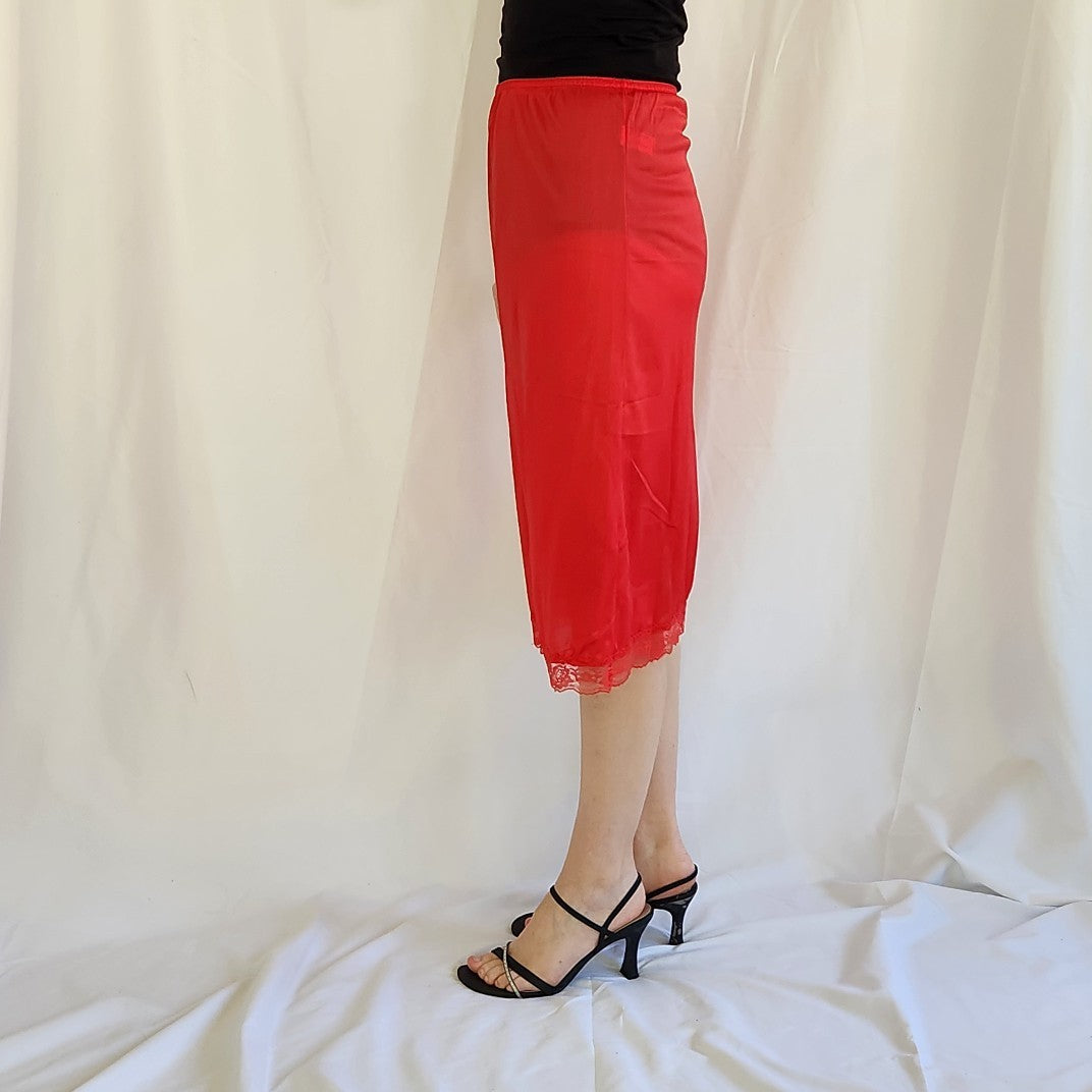 Vintage Red Half Slip