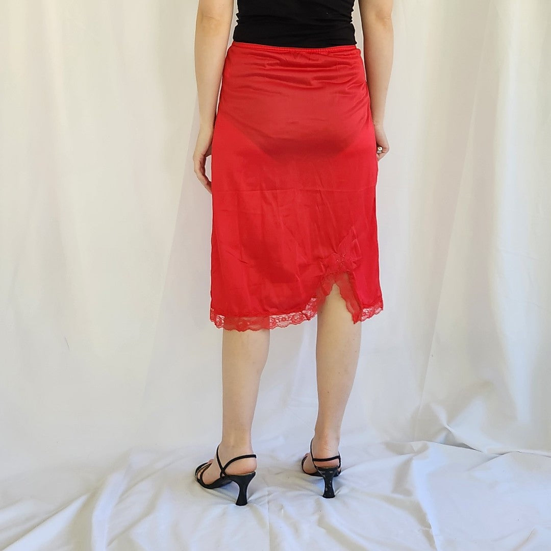 Vintage Red Half Slip