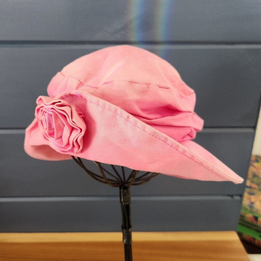 90s Pink Floral Hat with Rose