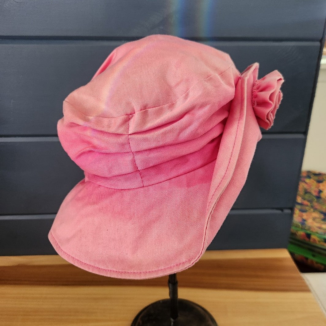 90s Pink Floral Hat with Rose