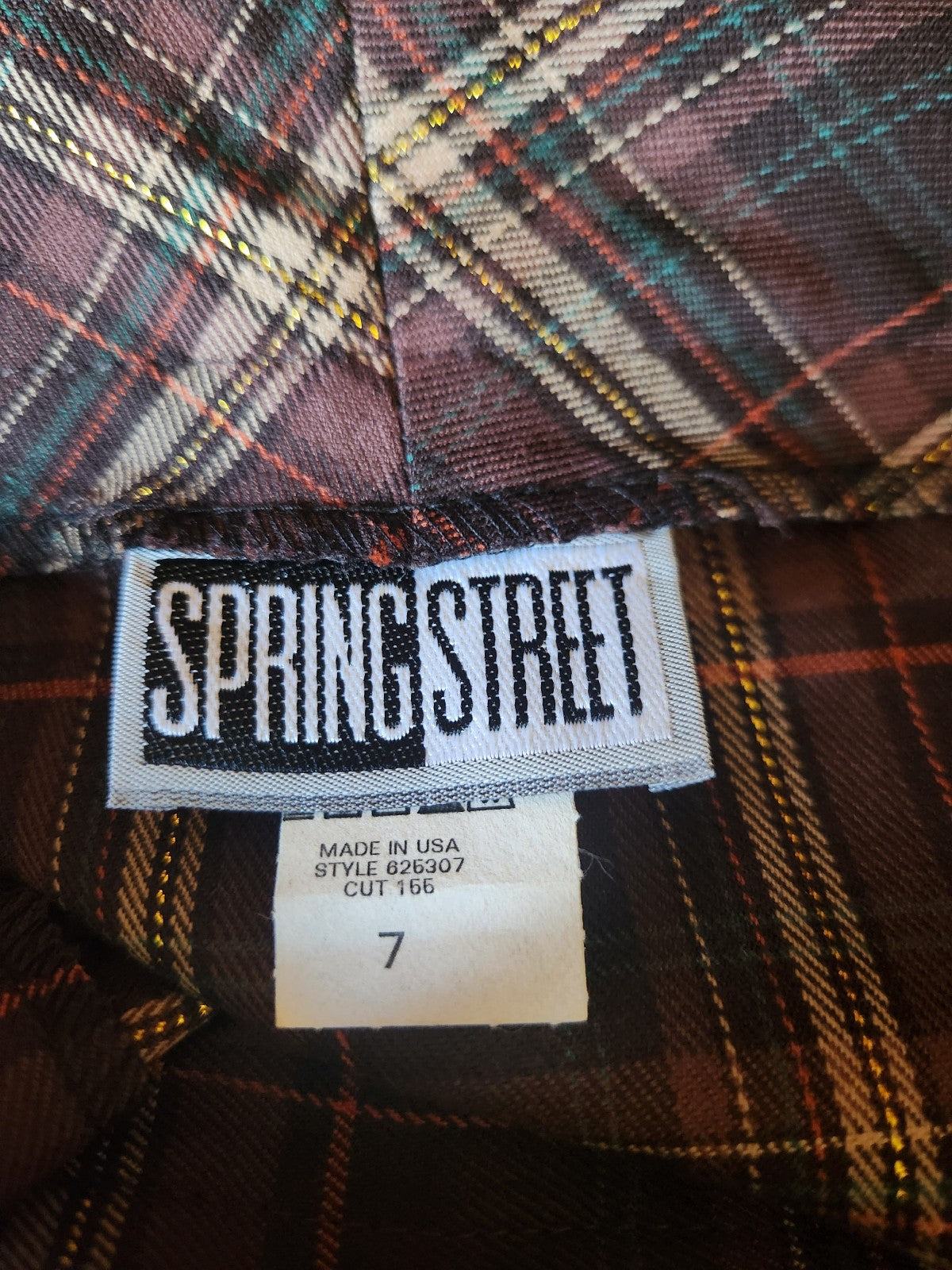 Y2K Brown Plaid Skirt