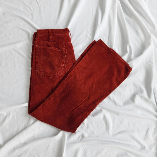 80s Red Corduroy Pants