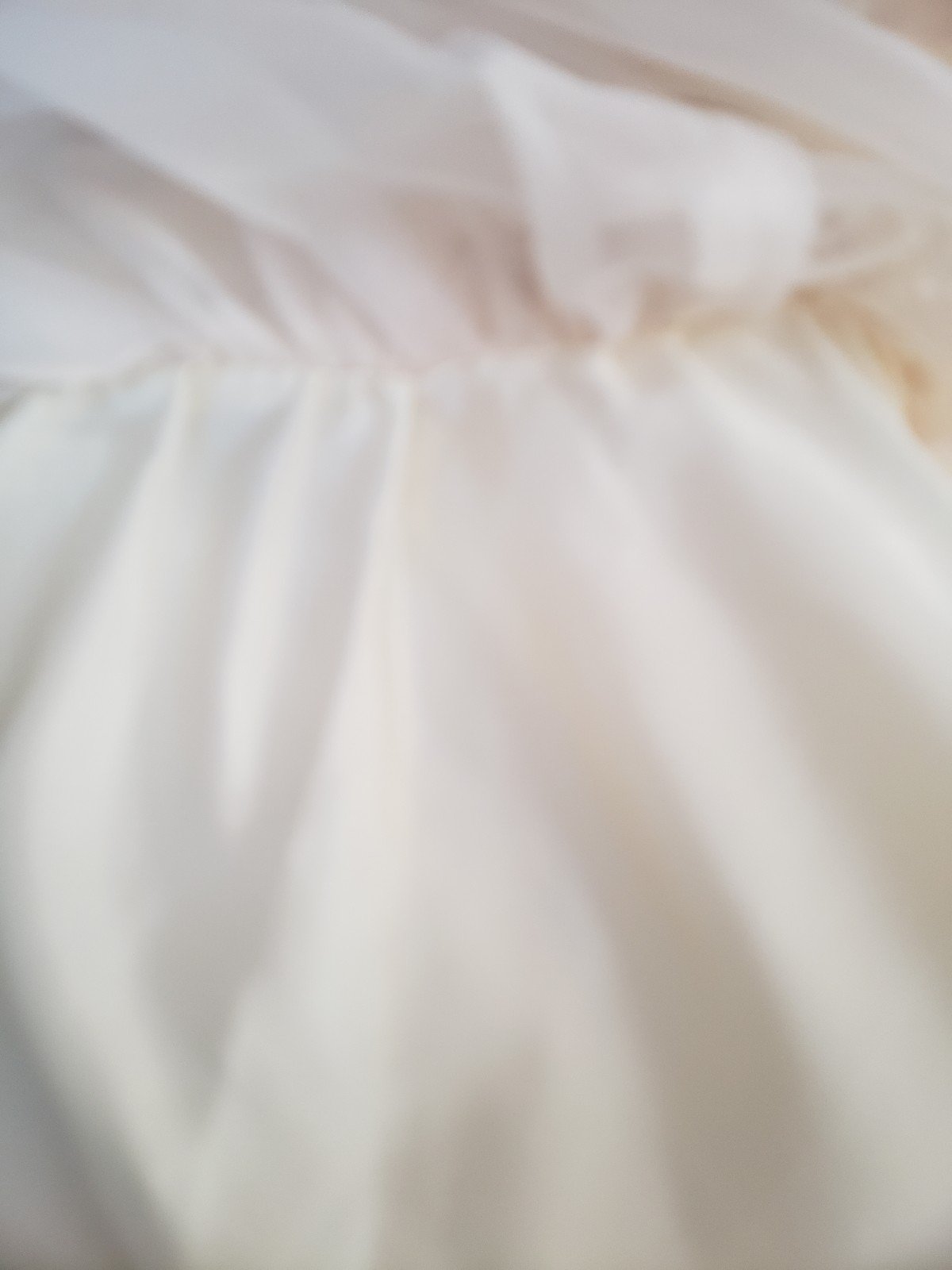 70s Cream Long Sleeve Wedding Gown