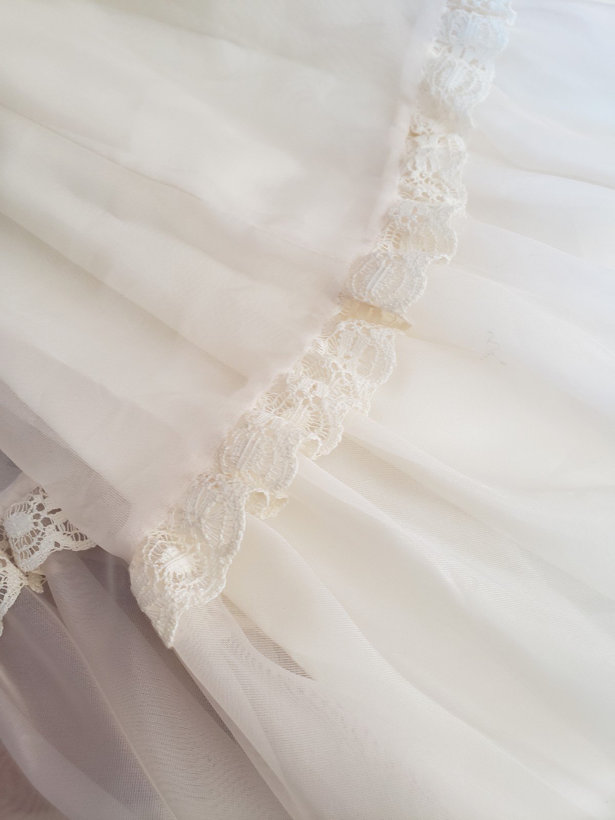 70s Cream Long Sleeve Wedding Gown