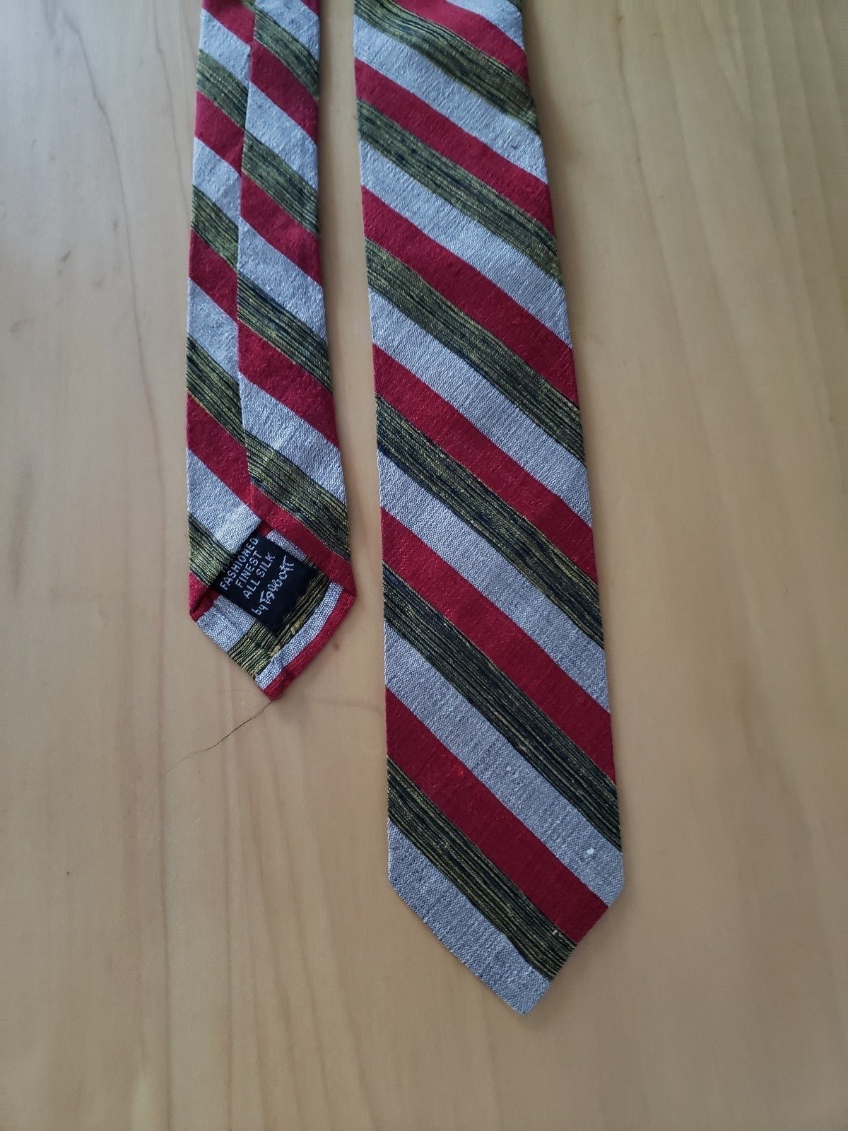 Vintage 70s Silk Striped Skinny Tie