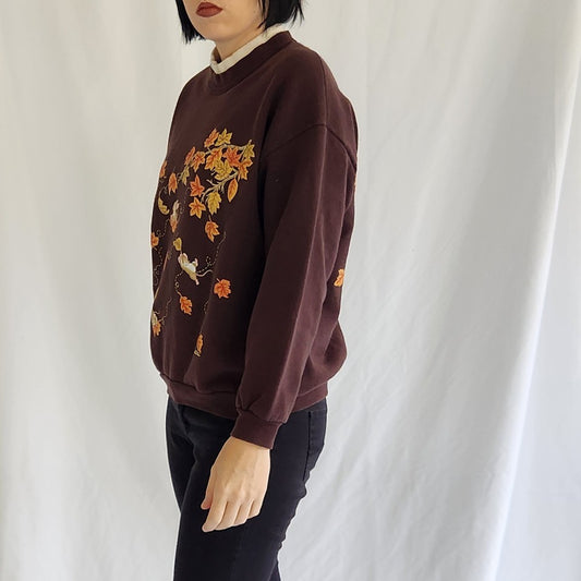 90s/00s Fall Leaves and Mice Sweatshirt