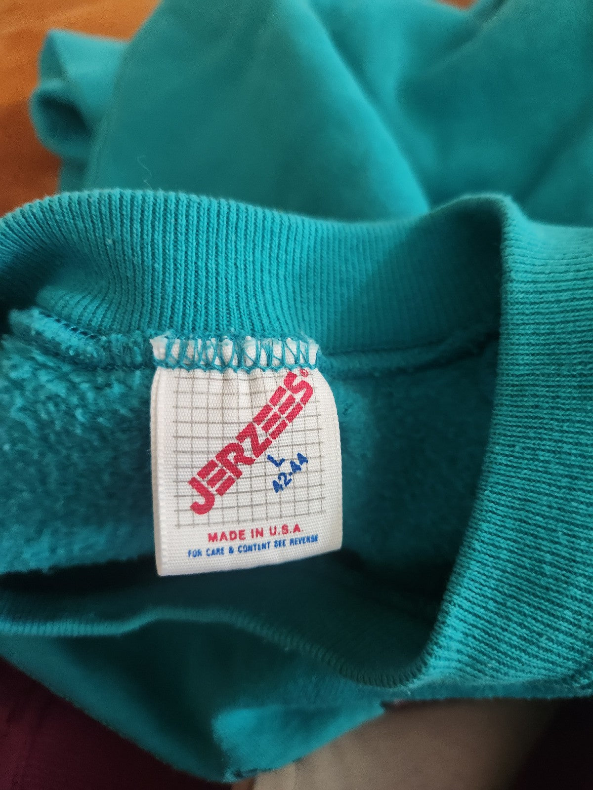 90s Teal Grandmacore Butterfly Upcycled Sweatshirt