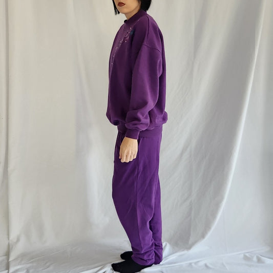 90s Purple Lady Foot Locker Sweatsuit