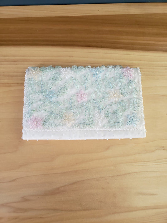 Vintage Beaded Floral Clutch