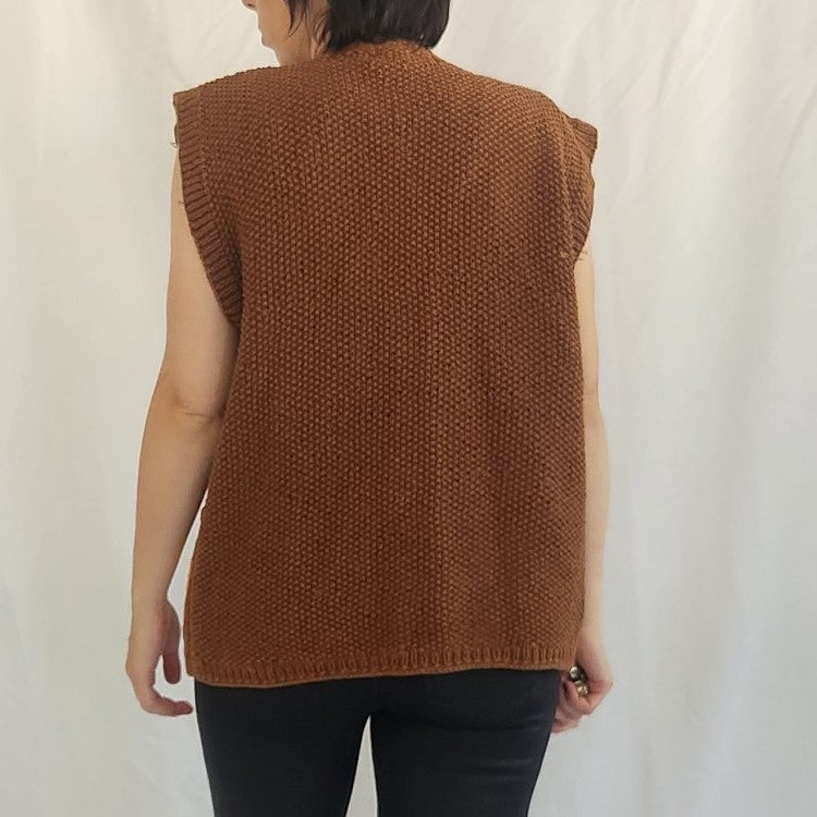 90s/00s Fall Pumpkin Sweater Vest
