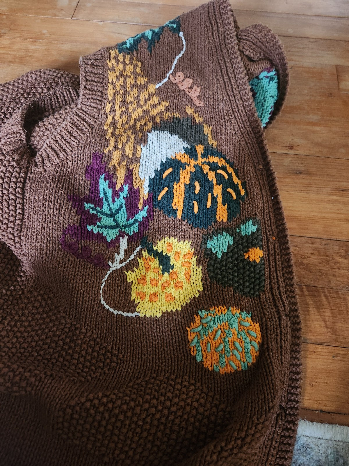 90s/00s Fall Pumpkin Sweater Vest