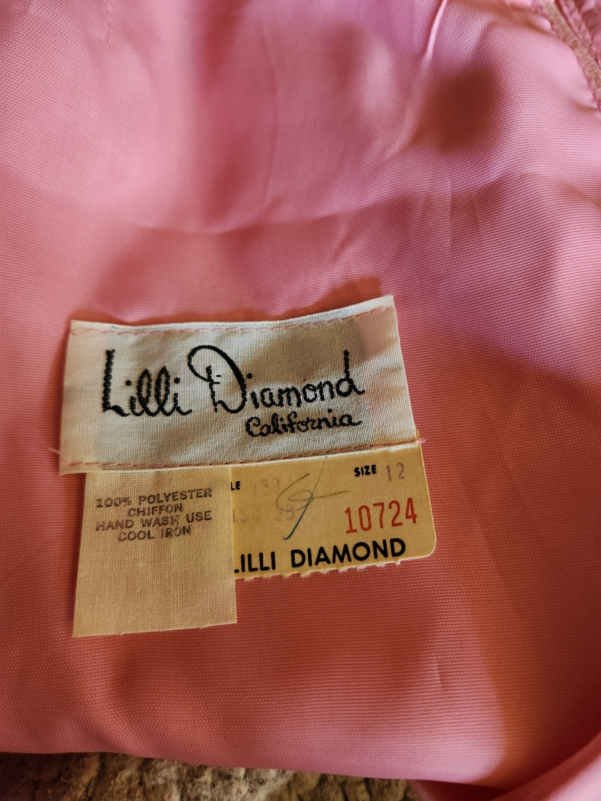 70s Pink Floaty Long Sleeve Dress