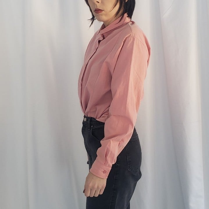 90s Wrangler Pink Button Down Shirt