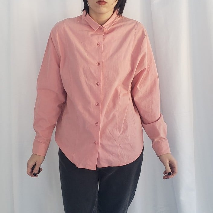 90s Wrangler Pink Button Down Shirt