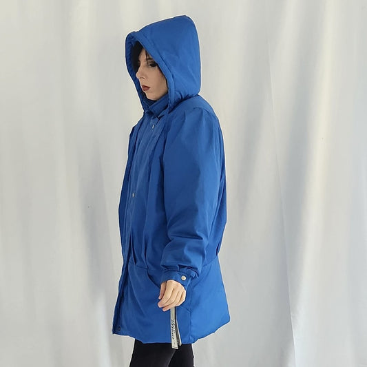 80s Deadstock Down Filled Blue Winter Coat