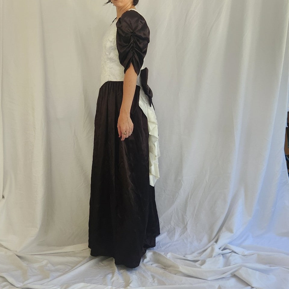 80s Black and White Prom Dress