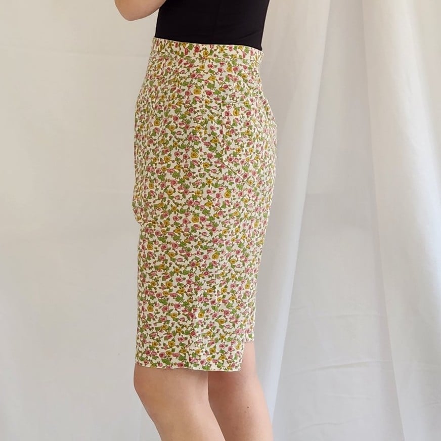 60s Home Made High Rise Floral Shorts