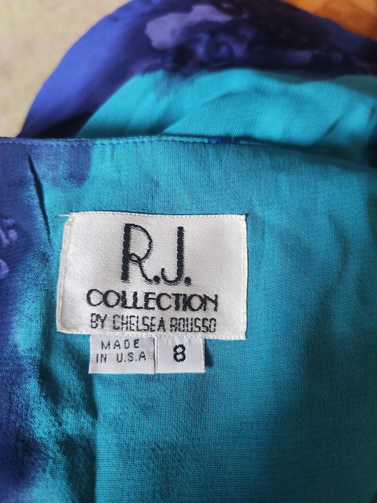 90s Purple and Blue Rayon Maxi Dress