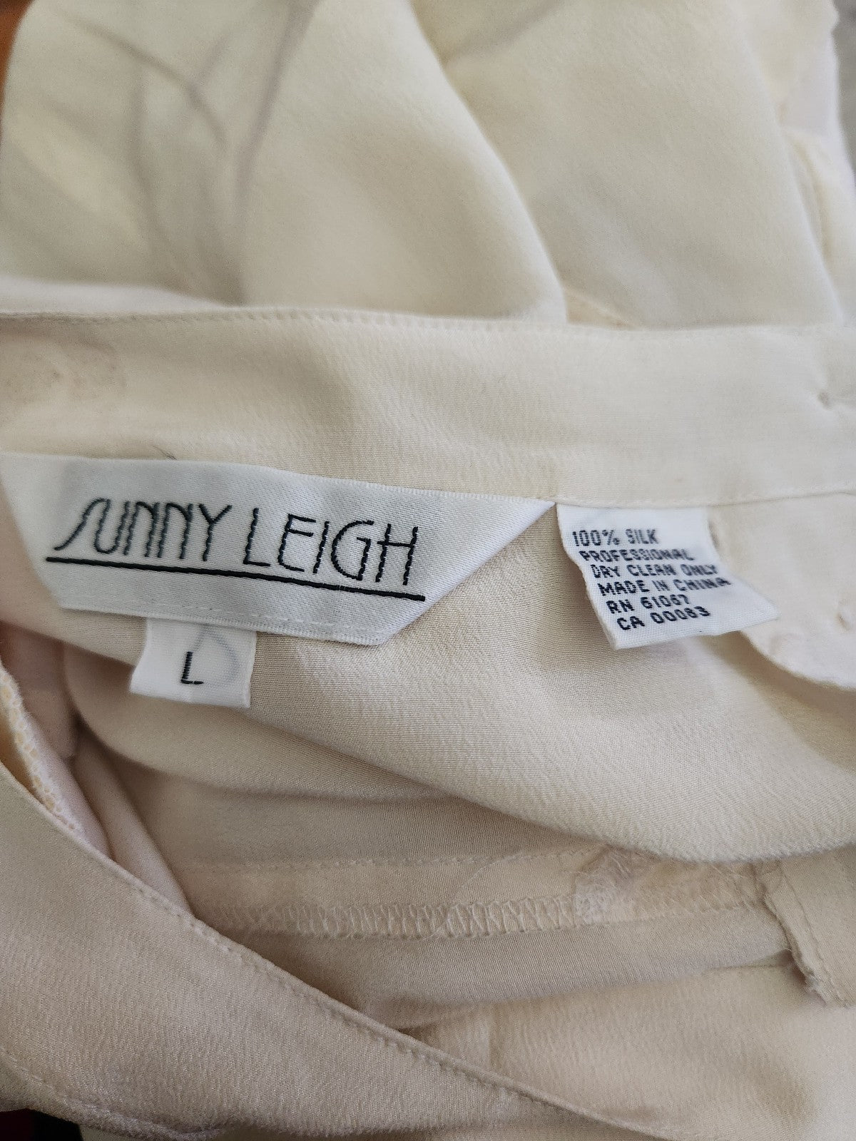 90s Cream Silk Blouse